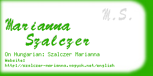 marianna szalczer business card